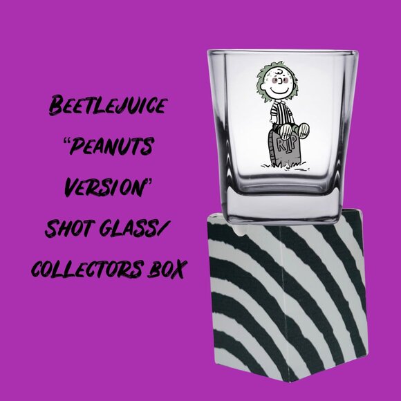 PEANUTS Character/80's and 90's Movie MASHUPS, Shot Glass/Gift Box, Unique Gift! - Picture 2 of 16